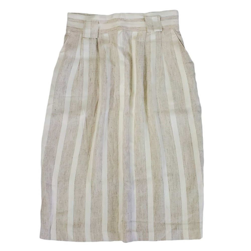 Danielle B Beige Tan Pencil Skirt with Pockets & Belt Loops Size 8 (XS)
